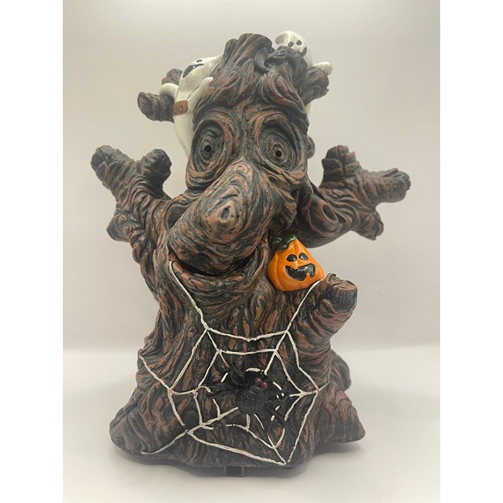 Dancing Spooky Shaking Halloween Tree Sound Light up Eyes Ghost Bat Decor TESTED